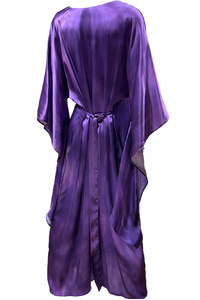 Silk Kimono Dress Violet Dream  - Floor Length