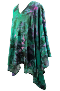 Water Shades Silk Poncho by JAVAD