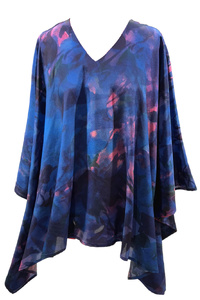 Winter Shades Silk Poncho by JAVAD