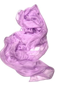 Lilac Silk Chiffon Scarf