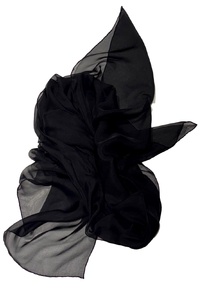 Noir Chiffon Scarf