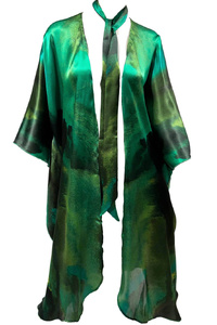 Forest Green Silk Cape 2026