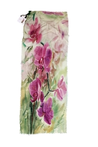 Orchids in Love  Wool Scarf