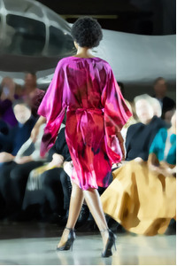 Silk Kimono Dress Electric Pink - Middi