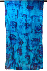 Ocean Blue Silk Scarf