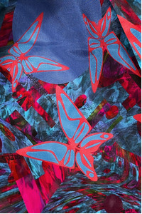 Butterfly Night Dream Silk Scarf