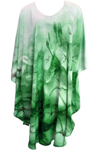 Dream Flowers Silk Satin Midi Kaftan