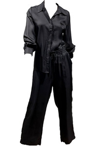 Noir Silk Lounge Suit