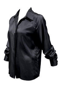 Noir Silk Blouse