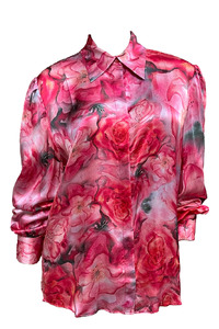 Garden of Tea Roses Silk Blouse