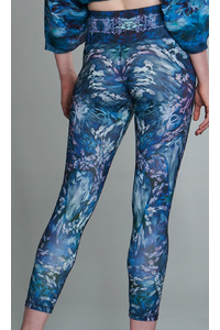 Bouquet de fleur Leggings Blue Night