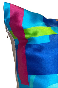 Color Block Logo Collage I Silk Pillow Case