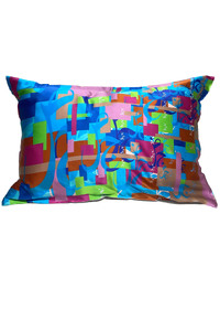 Color Block Logo Collage I Silk Pillow Case & Eye Mask Set