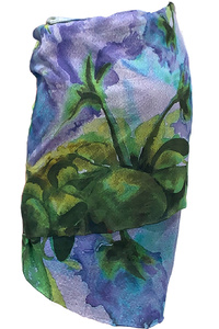 Violet Dream Silk / Cotton Wrap Skirt