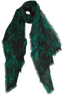 Forest Hue Fine Wool Scarf