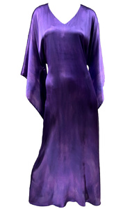 Silk Kimono Dress Violet Dream  - Floor Length