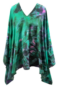 Water Shades Silk Poncho by JAVAD