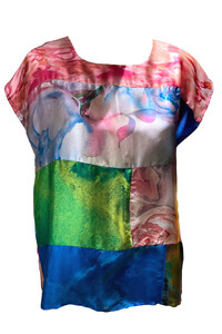 Patch Work Silk Top