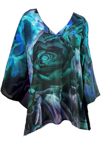 Midnight Dream Silk Poncho by JAVAD