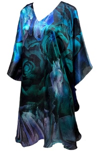 Midnight Dream Silk Satin Midi Kaftan