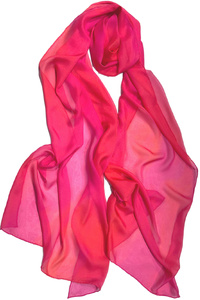 Pink Peunys Silk Chiffon Wrap