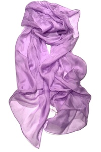 Lilac Silk Chiffon Scarf