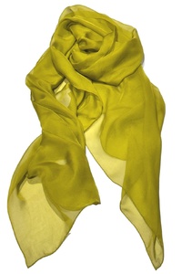 Golden Olive Chiffon Scarf