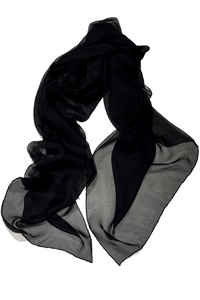 Noir Chiffon Scarf