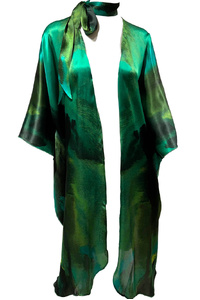 Forest Green Silk Cape 2026