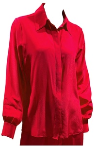 Scarlet Desire Silk Blouse