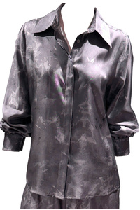 Silver Moon Silk Blouse