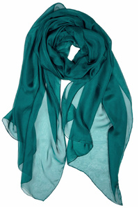 Teal Reverie Chiffon Scarf