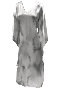 Silver Reverie Silk Kimono Dress