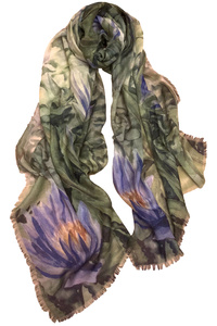 Water Lilly Lake Cashmere Scarf