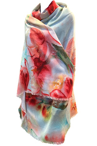 Cherry Blossoms Heavy Wool Wrap