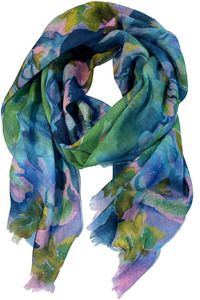 Bouquet de Fleur Fine Wool Scarf