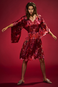 Ruby Middi Silk Kimono Dress