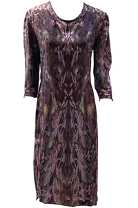 Iris Night Classic Round Neck Dress