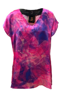 Purple Planet Silk Top