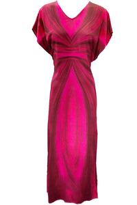Cerise Canary Maxi Silk Dress