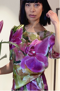 Orchids in Love Silk Top