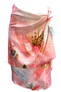 Spring Blossoms Silk Wrap Skirt