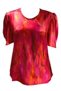 Scarlet Flames Silk Top