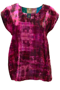 Fuchsia River Silk Top