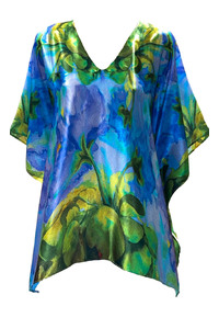 Violet Dream Silk Poncho by JAVAD