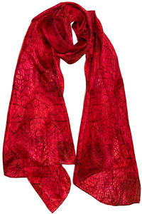 Red Roses Silk Scarf