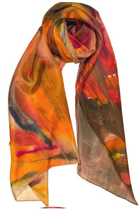 Fiery Love Silk Scarf