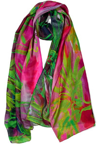 Sunset Garden Silk Scarf