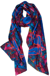 Butterfly Night Dream Silk Scarf