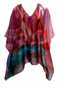 Opera House in Vivid Silk Poncho